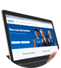 Applying for a Gem Finance loan online via laptop
