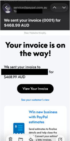 Scam Alert Message 1